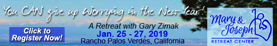hhits-540x90 Book Catholic Speaker Gary Zimak for the popular retreat - Give Up Worrying In The New Year