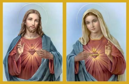 Sacred Heart of Jesus Immaculate Heart of Mary | Preghiera, Madonna, Gesù